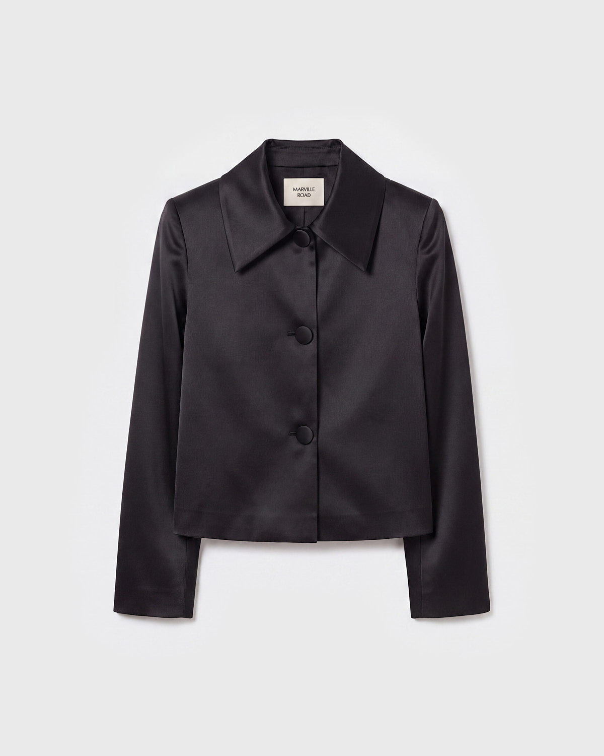 Donna Satin Blazer Black