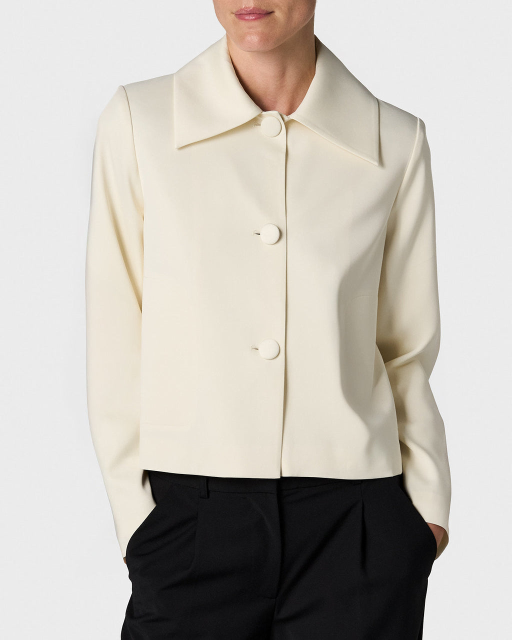Donna Satin Blazer Creme