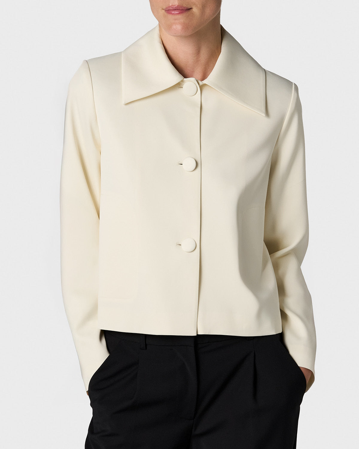 Donna Satin Blazer Creme