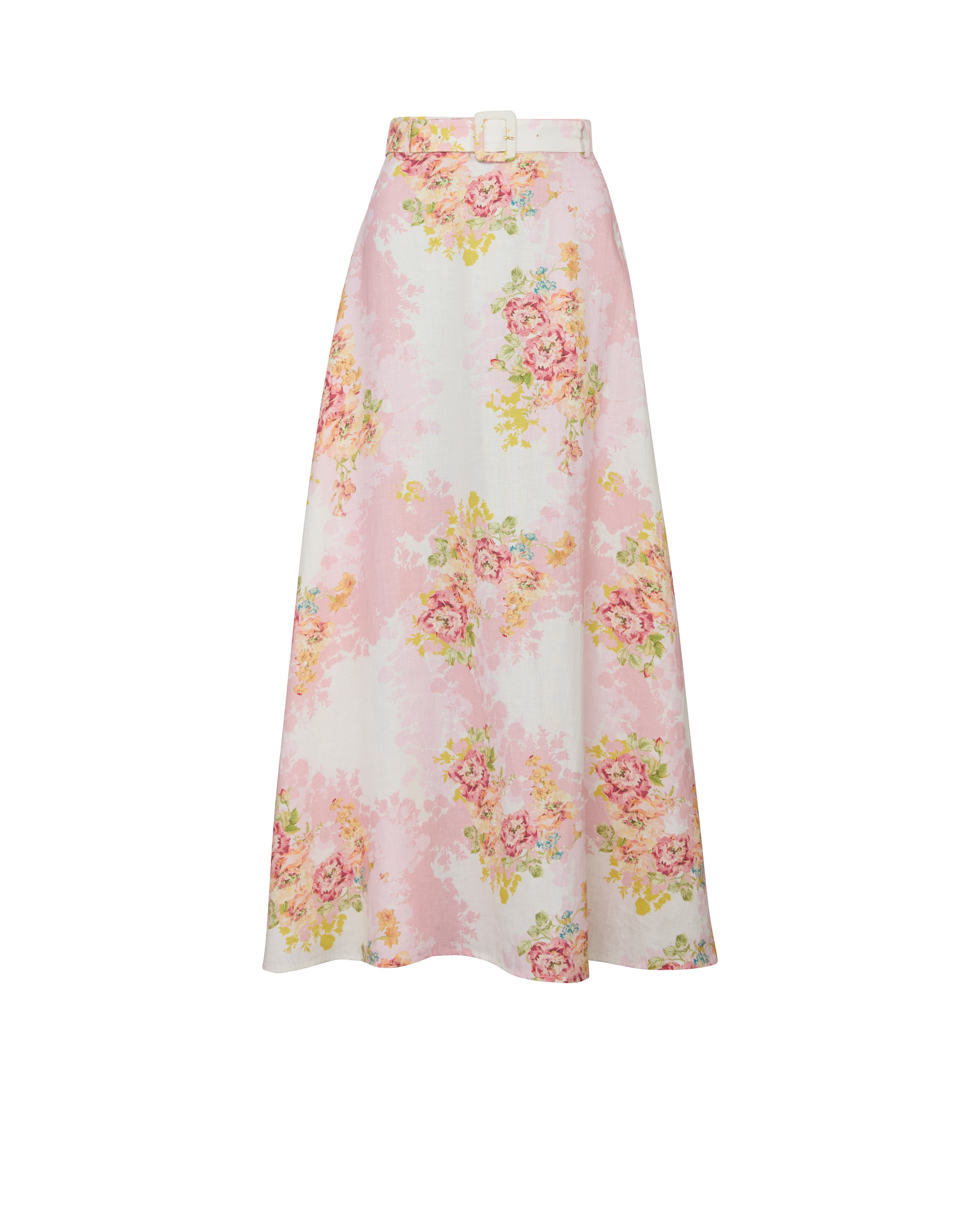 byTiMo, Linen Maxi Skirt, Rose amore