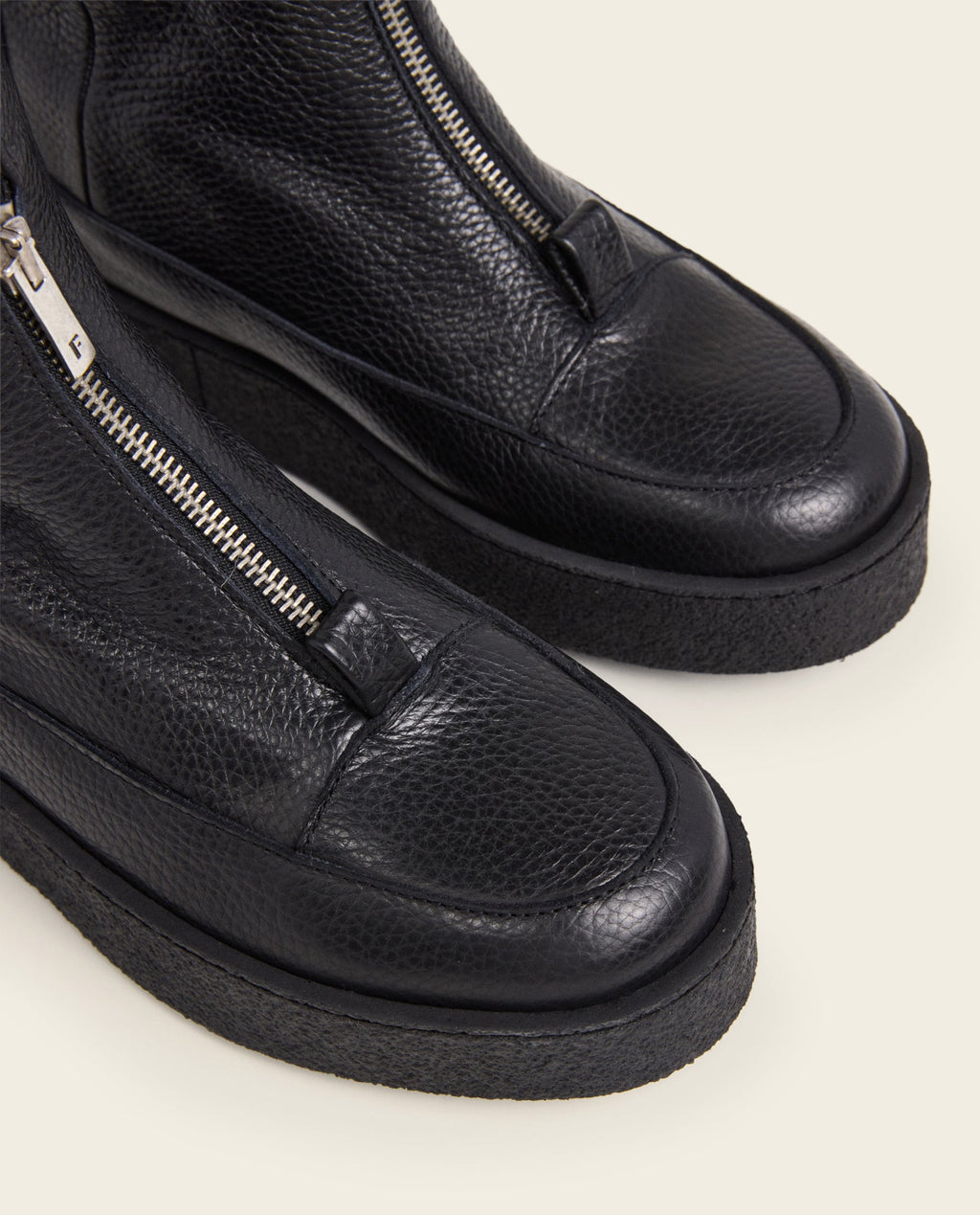 Amelia Grained Leather Black