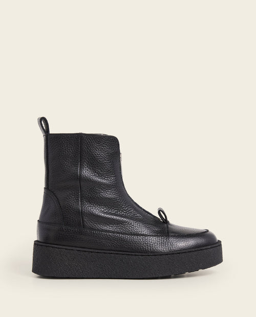 Amelia Grained Leather Black