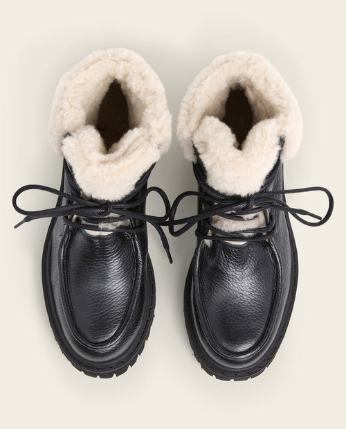 Marcie Grained Leather Black