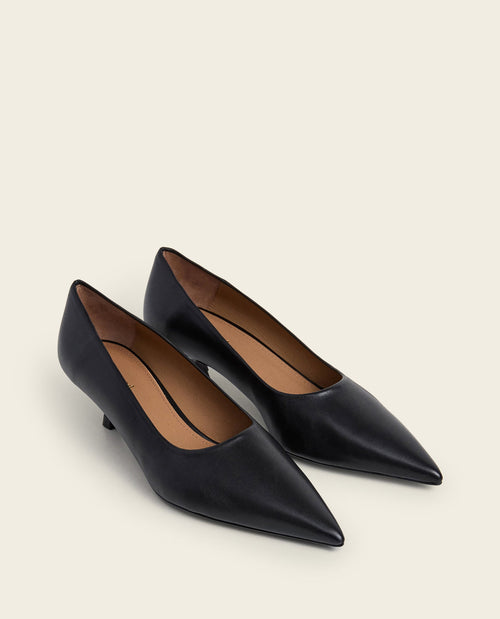 Naima Leather Black