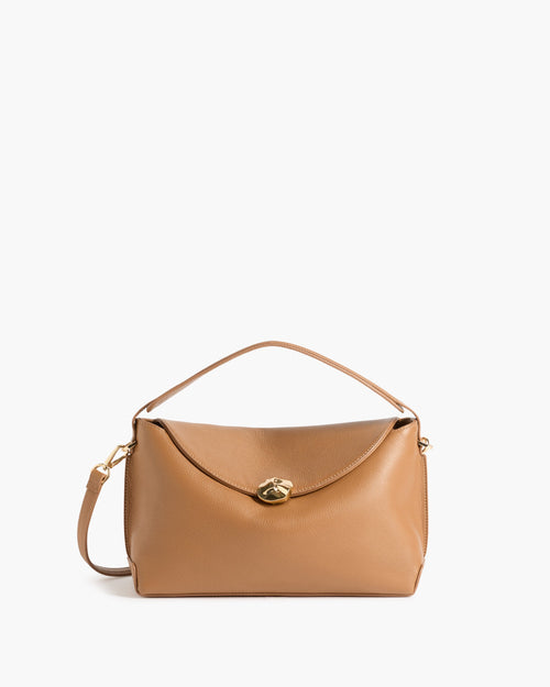 Hanna Grande Bag Grained Leather Cognac