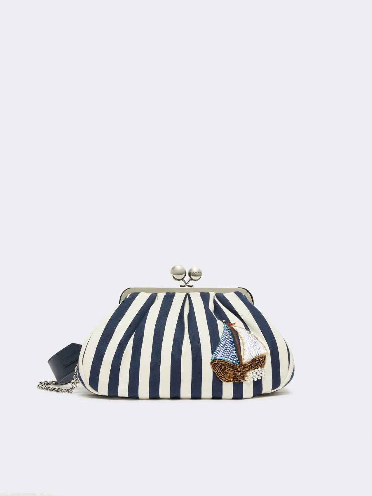 Weekend Max Mara, Gerusia Pasticcino Striped Cotton Bag