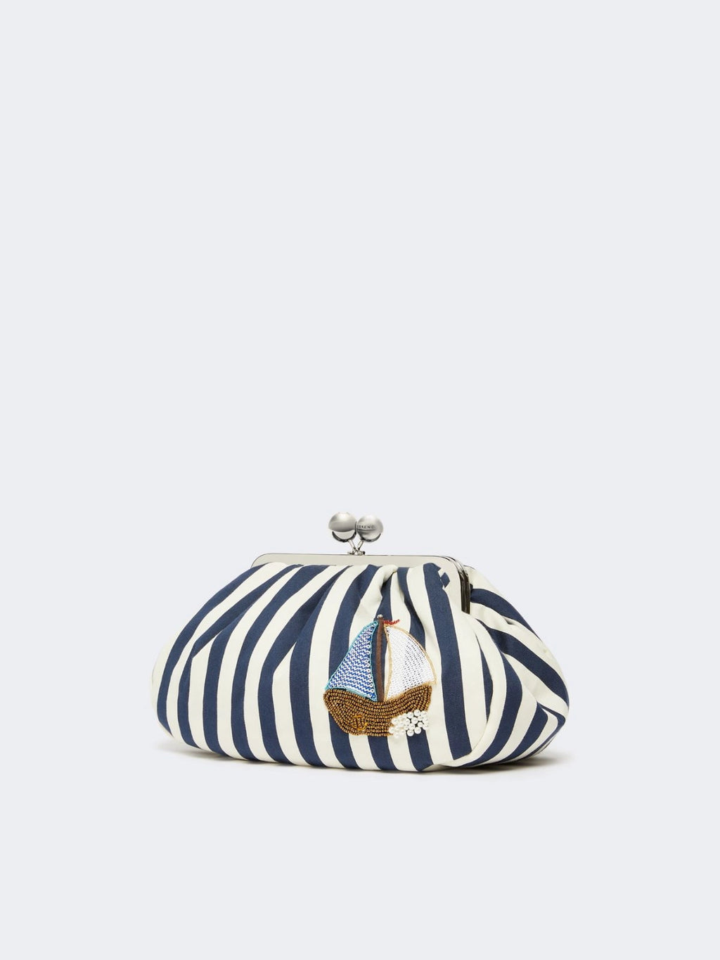 Weekend Max Mara, Gerusia Pasticcino Striped Cotton Bag