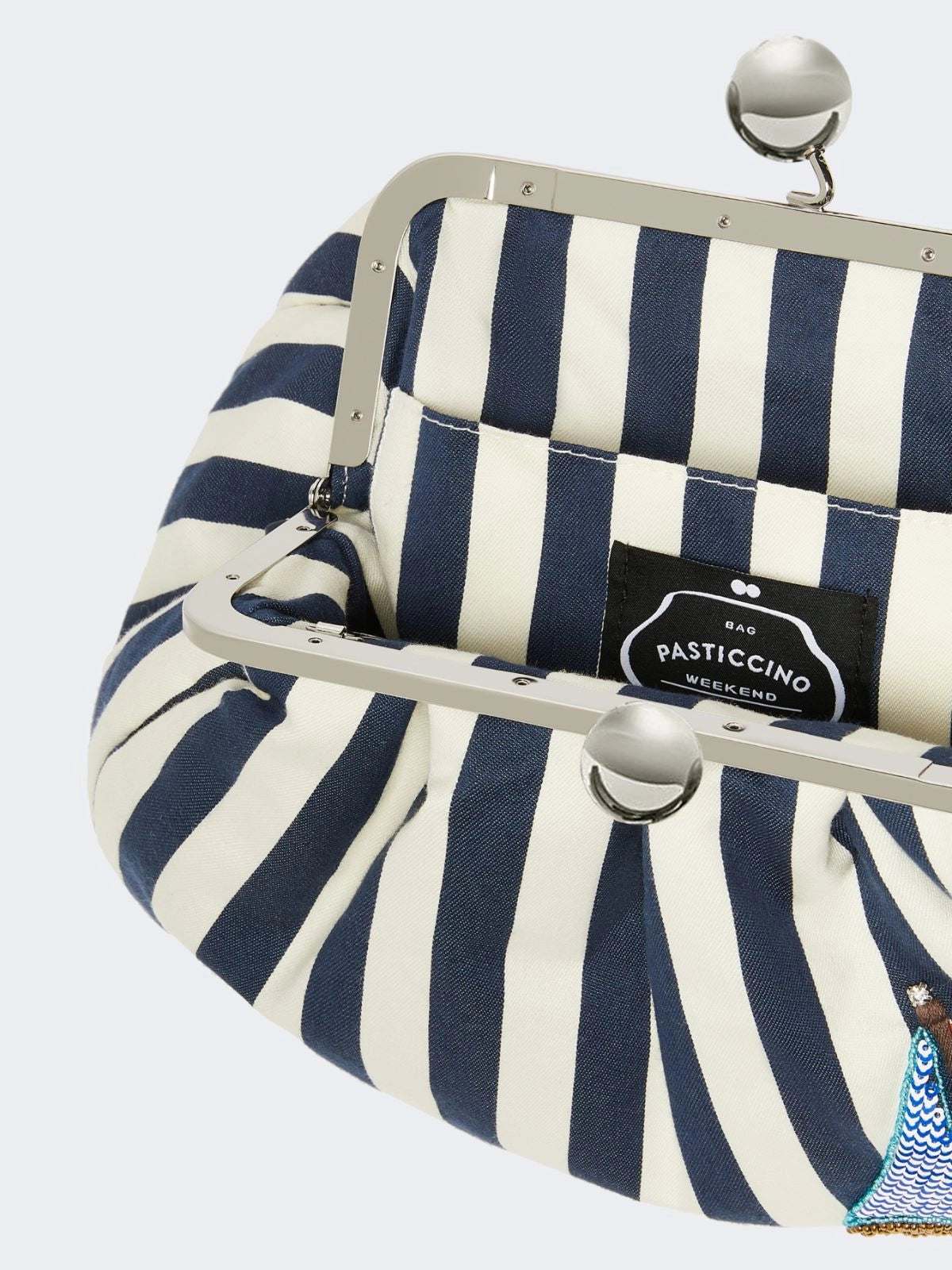 Weekend Max Mara, Gerusia Pasticcino Striped Cotton Bag