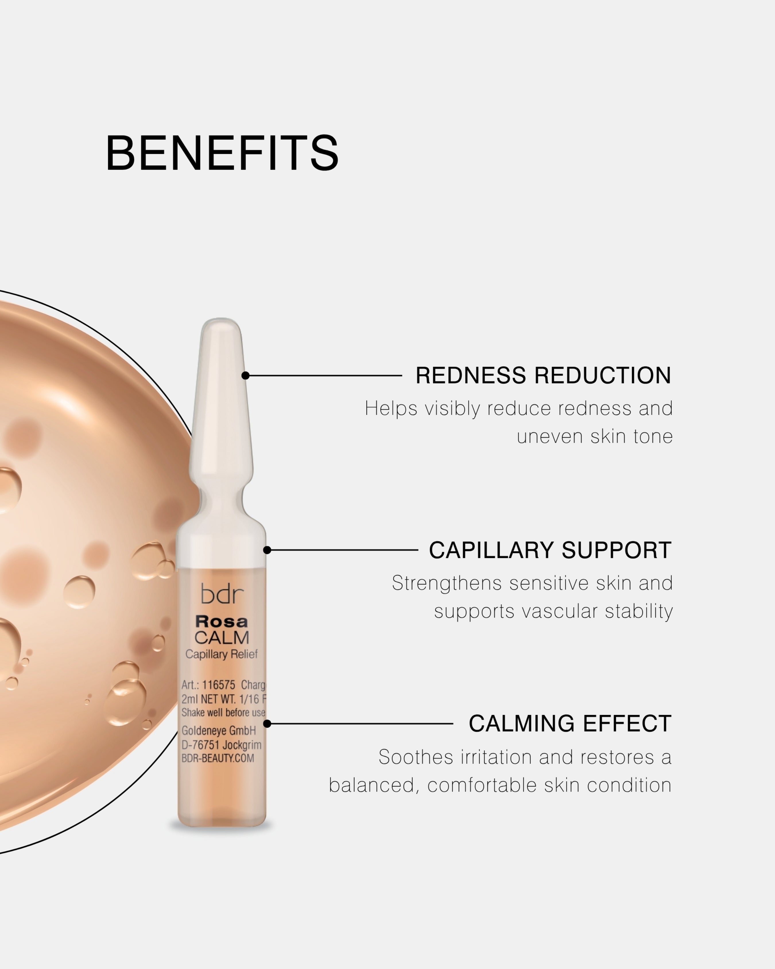 BDR, Rosa Calm ampullit