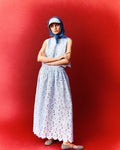 Broderie Anglaise Skirt, Light Blue