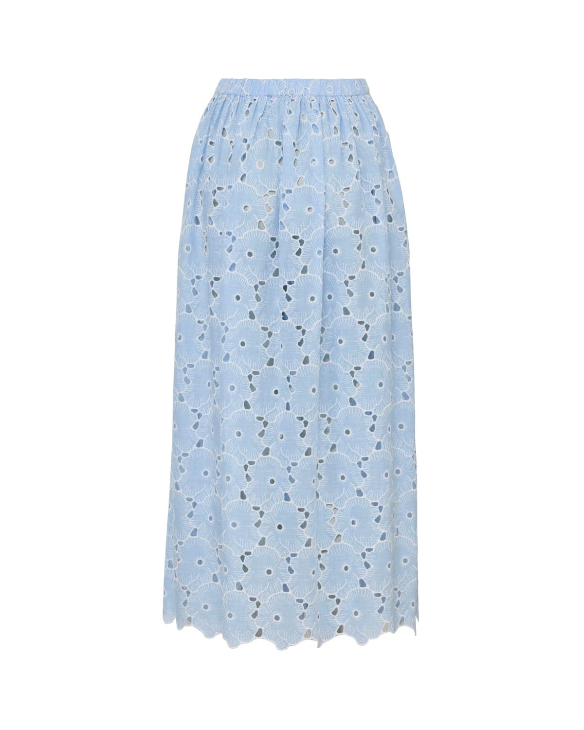 Broderie Anglaise Skirt, Light Blue