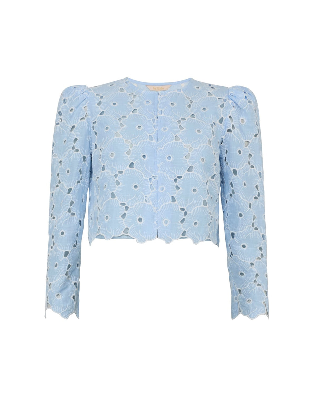 Broderie Anglaise Jacket, Light Blue
