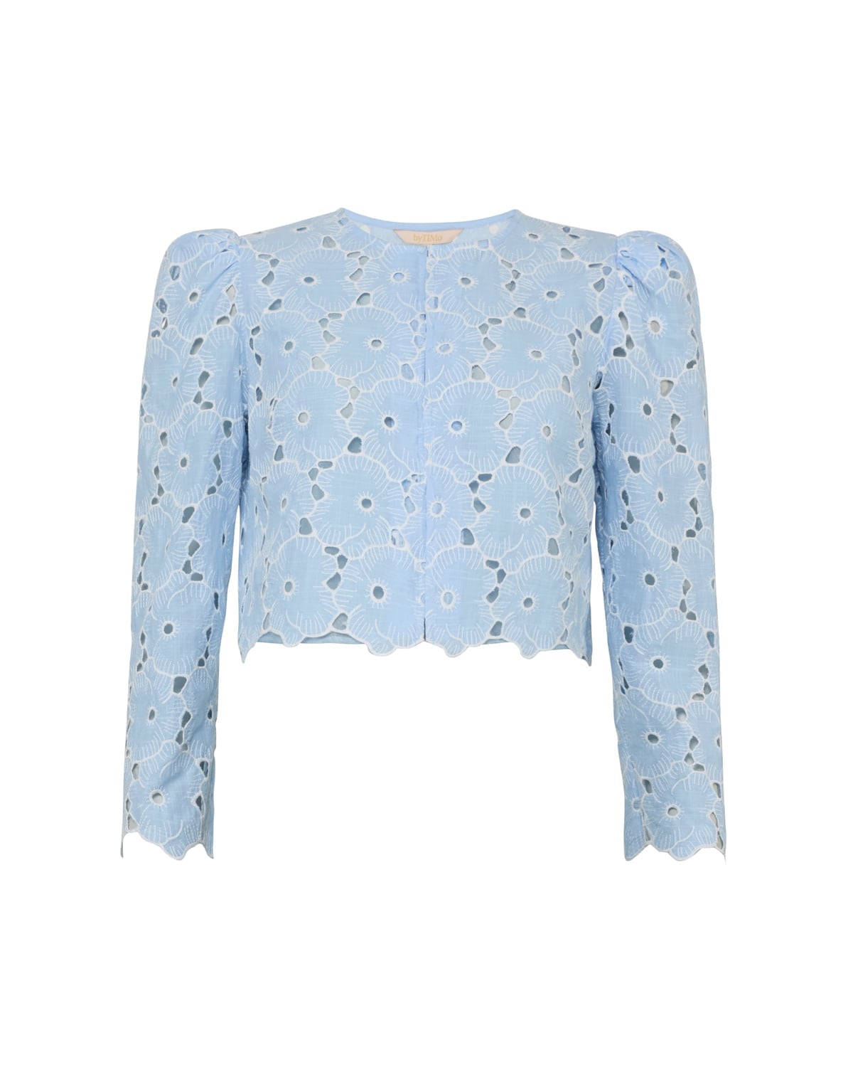 Broderie Anglaise Jacket, Light Blue