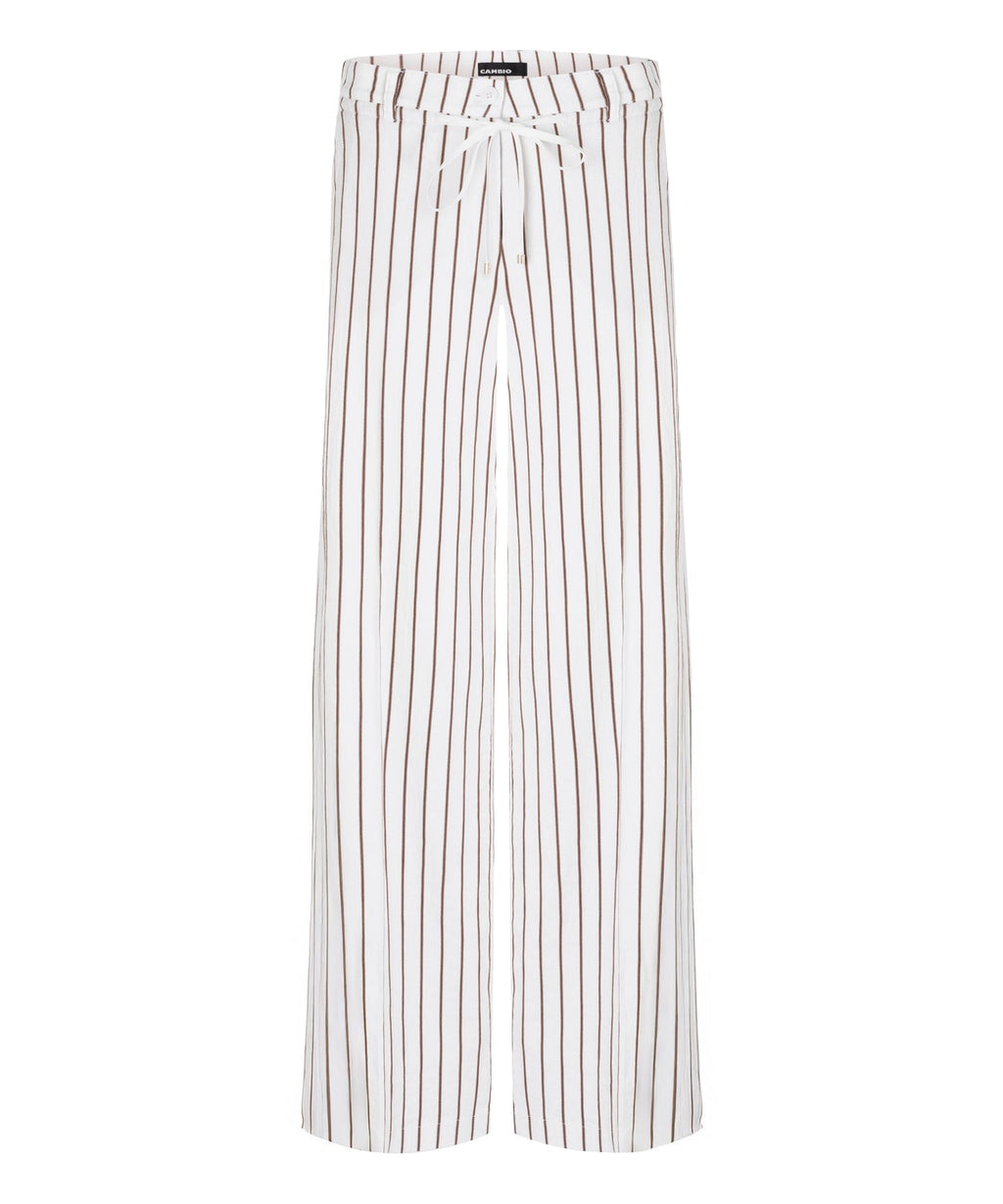 Cambio, Adrienne Housut Stripe Linen