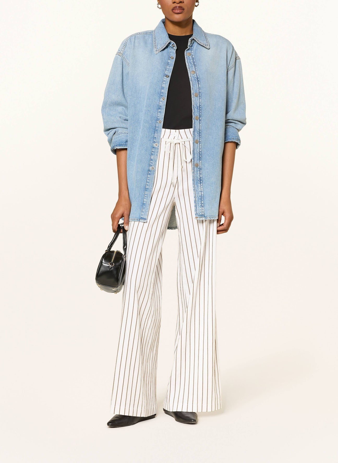 Cambio, Adrienne Housut Stripe Linen