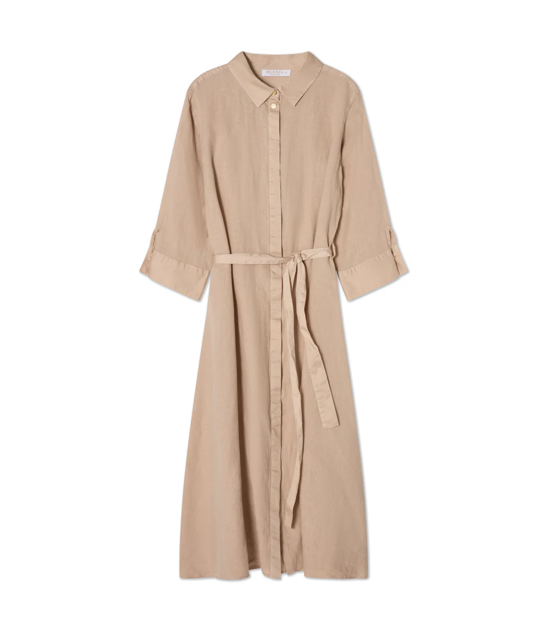Busnel, Nala Linen Midi Dress, Fudge