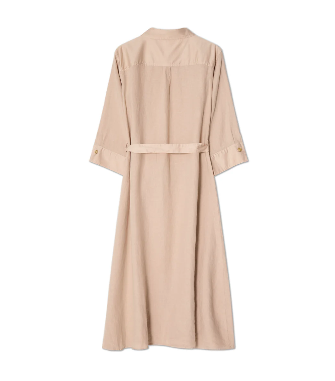 Busnel, Nala Linen Midi Dress, Fudge