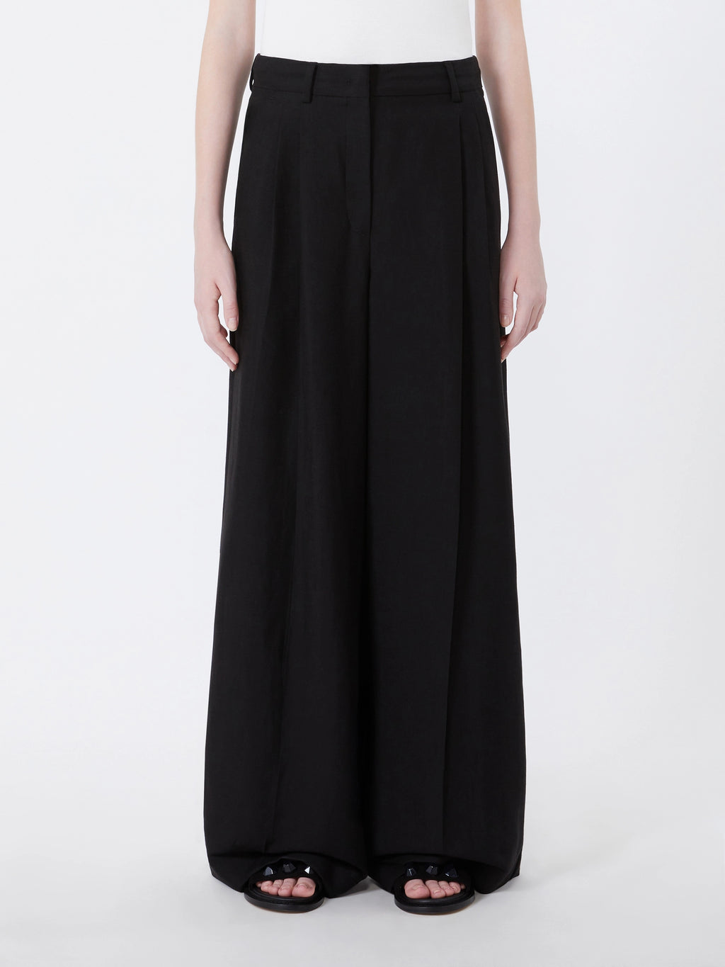 Weekend Max Mara, Valiero Viscose and Linen Trousers