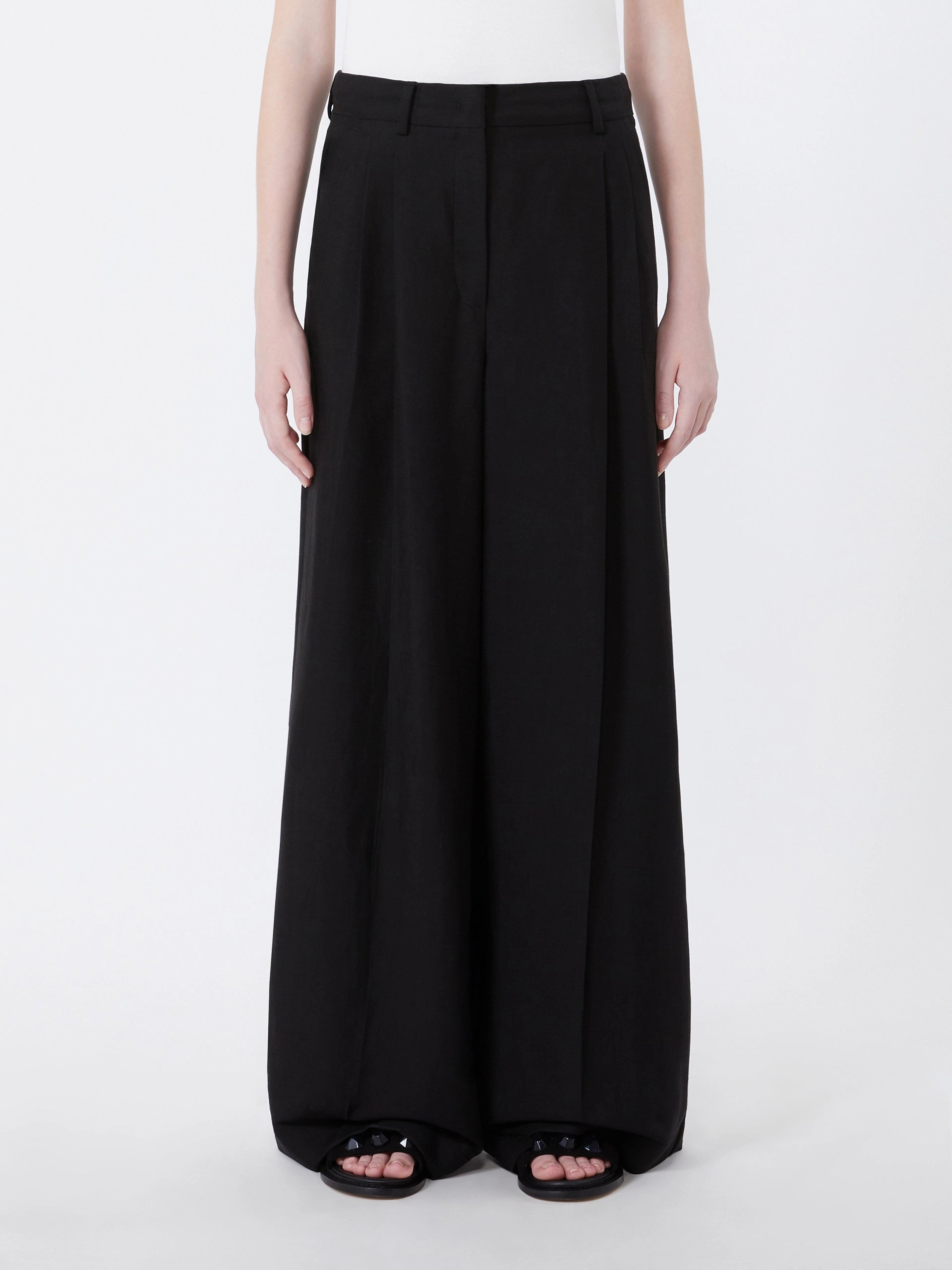 Weekend Max Mara, Valiero Viscose and Linen Trousers