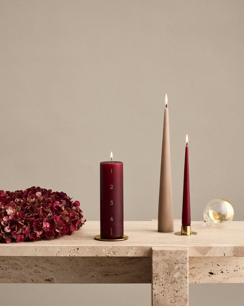 Ester & Erik, Adventtikynttilä, Wine Red