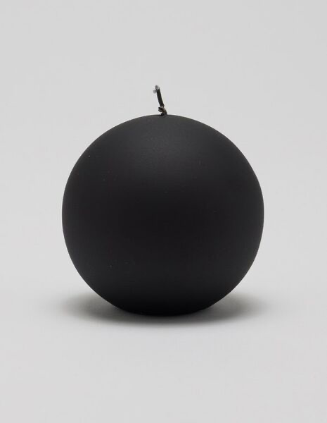 Balmuir, Velvet ball candle 10cm Black