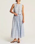 Broderie Anglaise Skirt, Light Blue