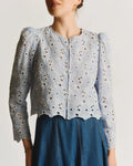 Broderie Anglaise Jacket, Light Blue