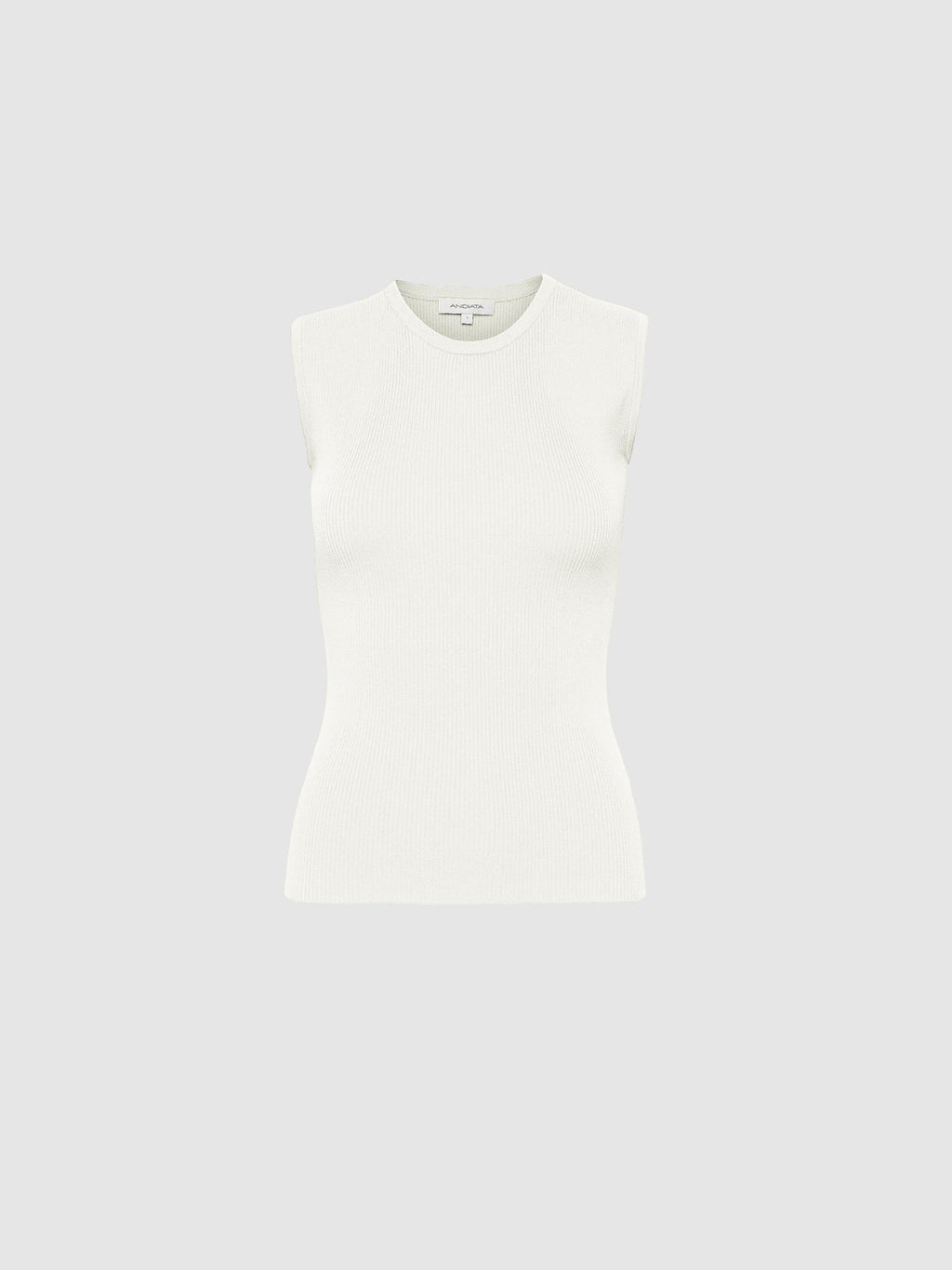 Andiata, Griet rib knit top, Pure White