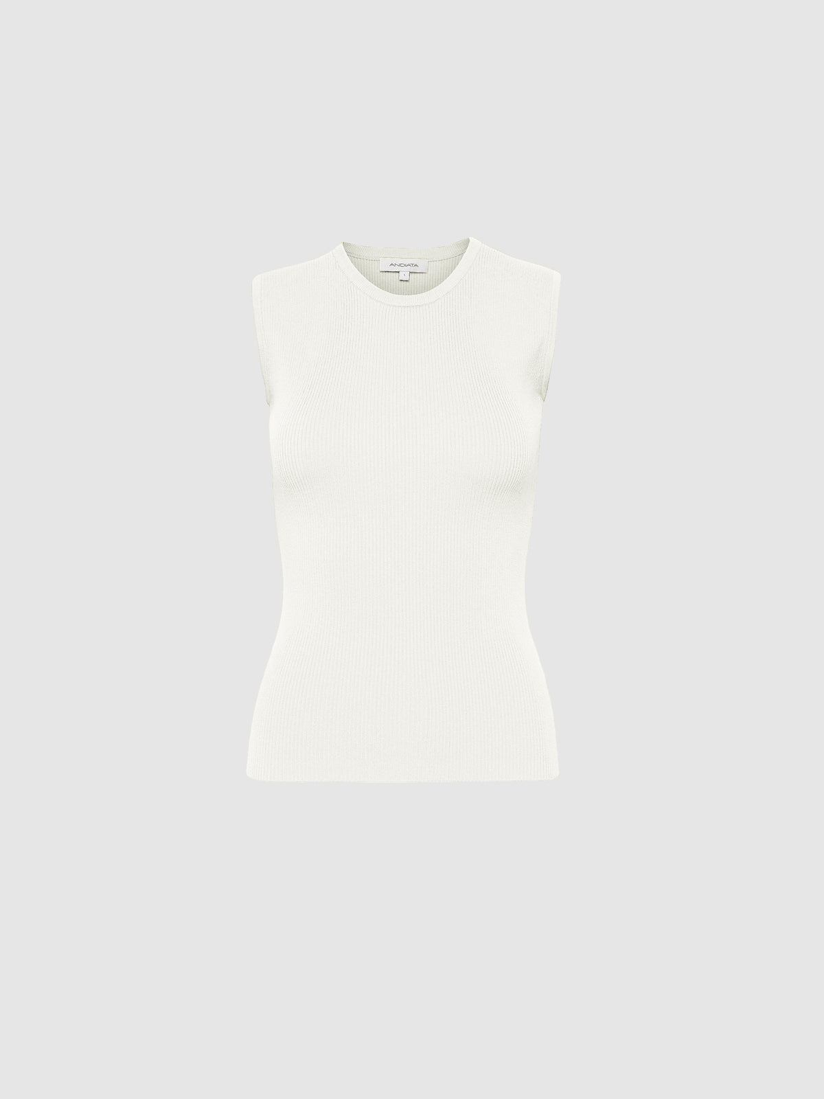 Andiata, Griet rib knit top, Pure White