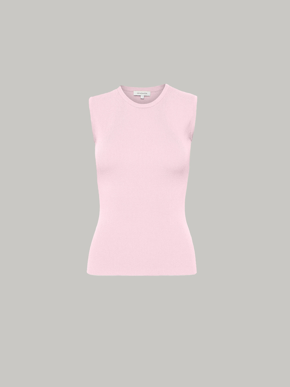 Andiata, Griet rib knit top, Peony Pink