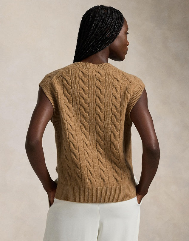 Cable-Knit Cashmere Vest, Polo Ralph Lauren