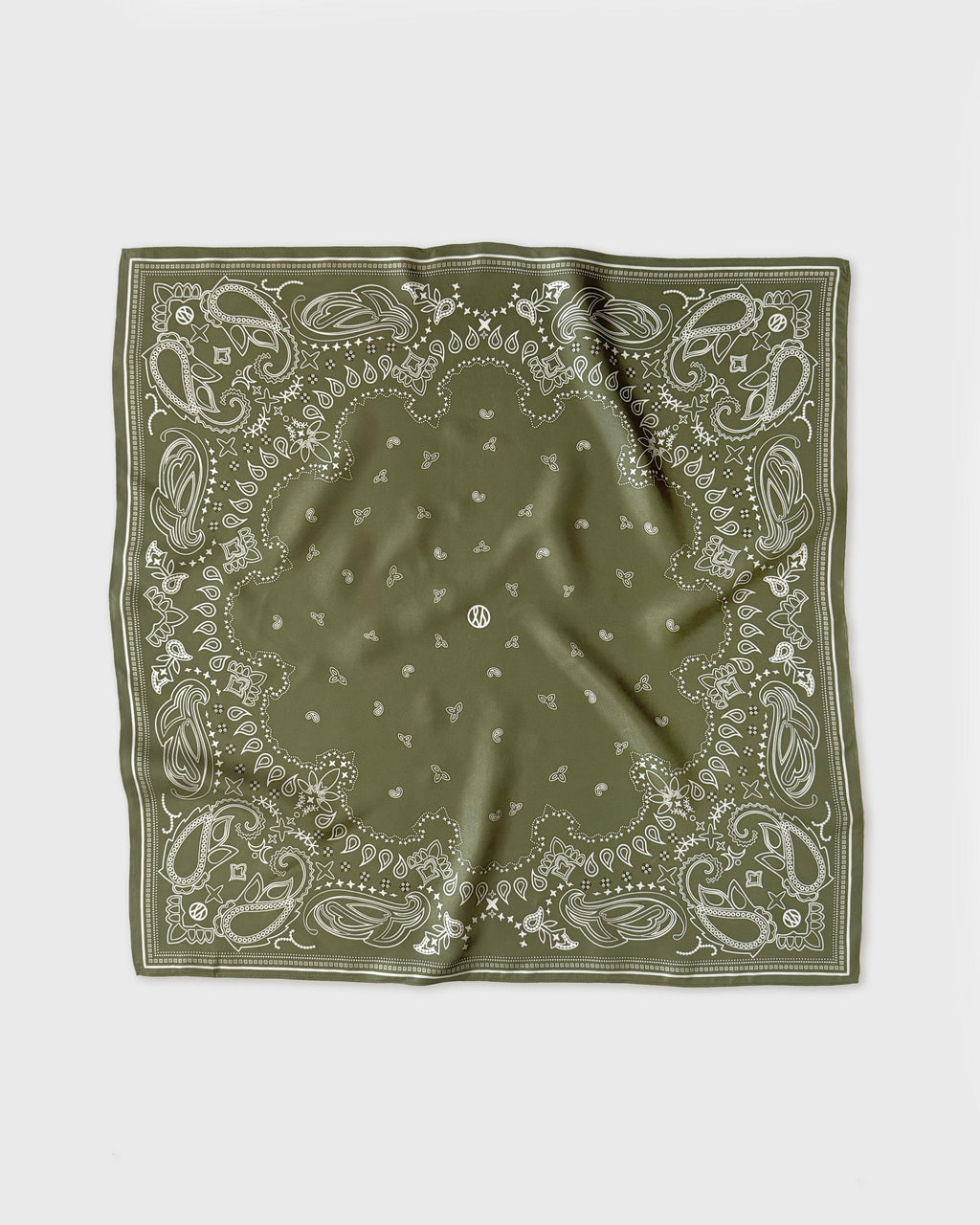 PAISLEY SCARF | OLIVE GREEN | 65 CM