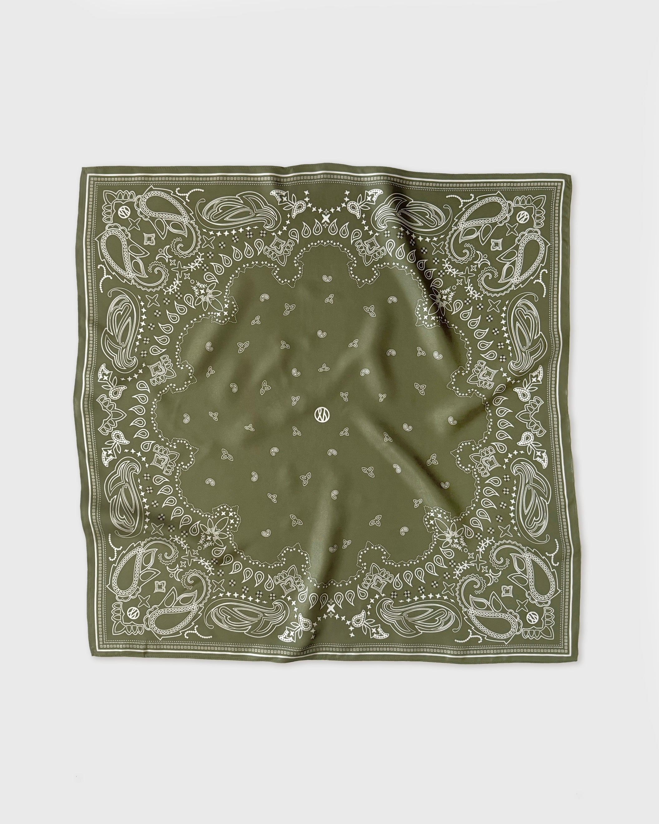 PAISLEY SCARF | OLIVE GREEN | 65 CM