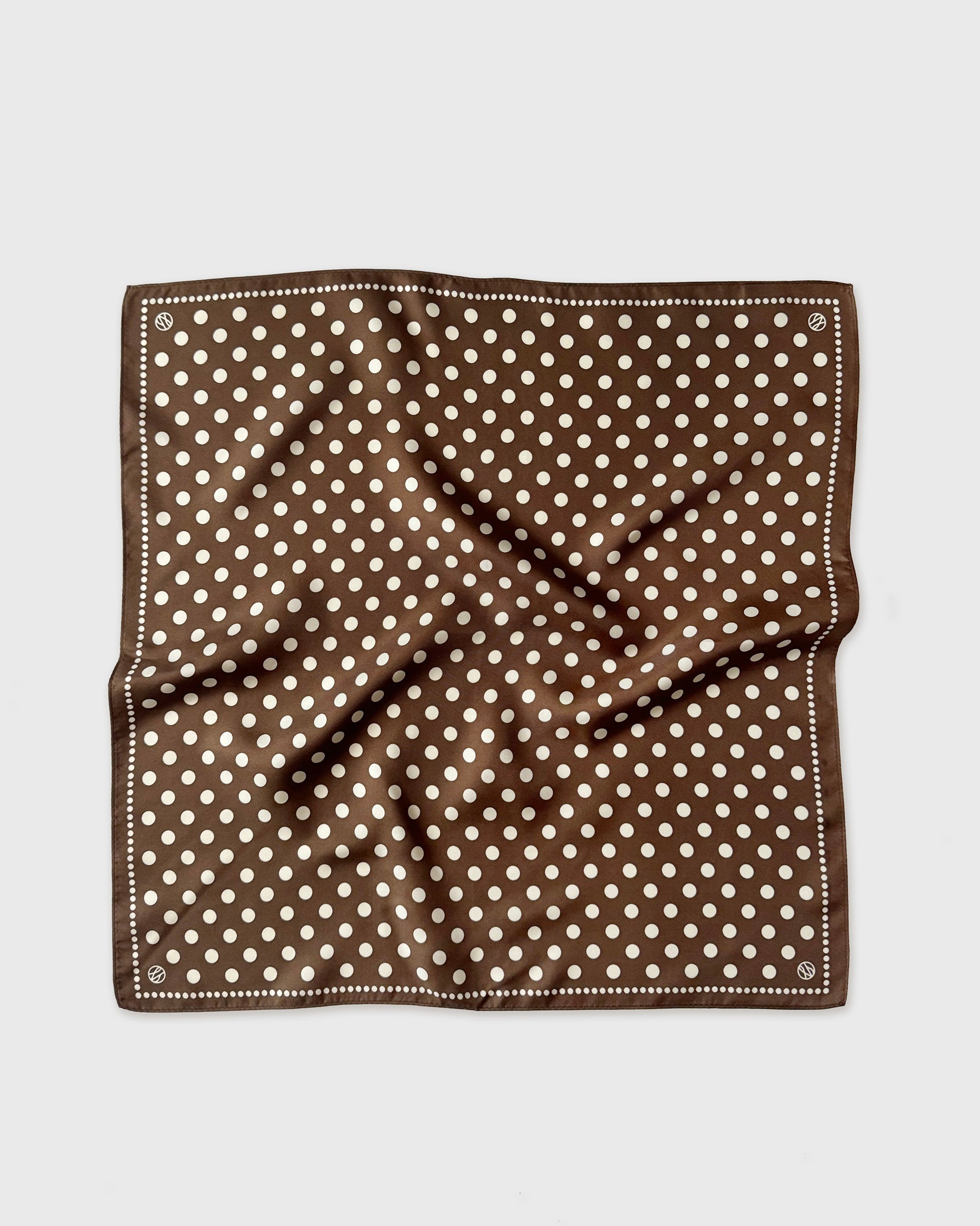 POLKADOT SCARF | BROWN | 50 CM