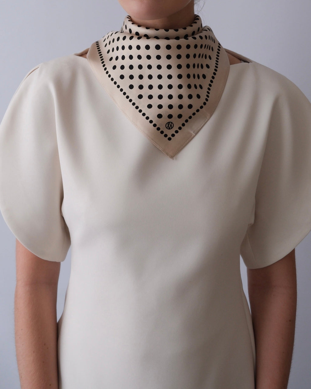 POLKADOT SCARF | SAND | 65 CM