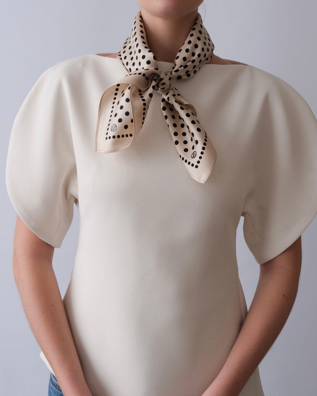 POLKADOT SCARF | SAND | 65 CM