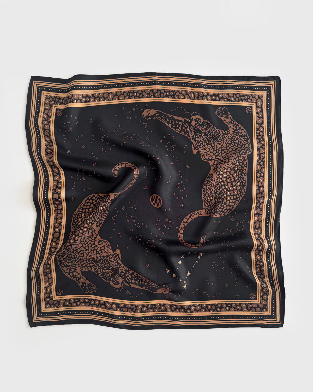GEMINI SCARF | BLACK & MOCHA MOUSSE | 65CM