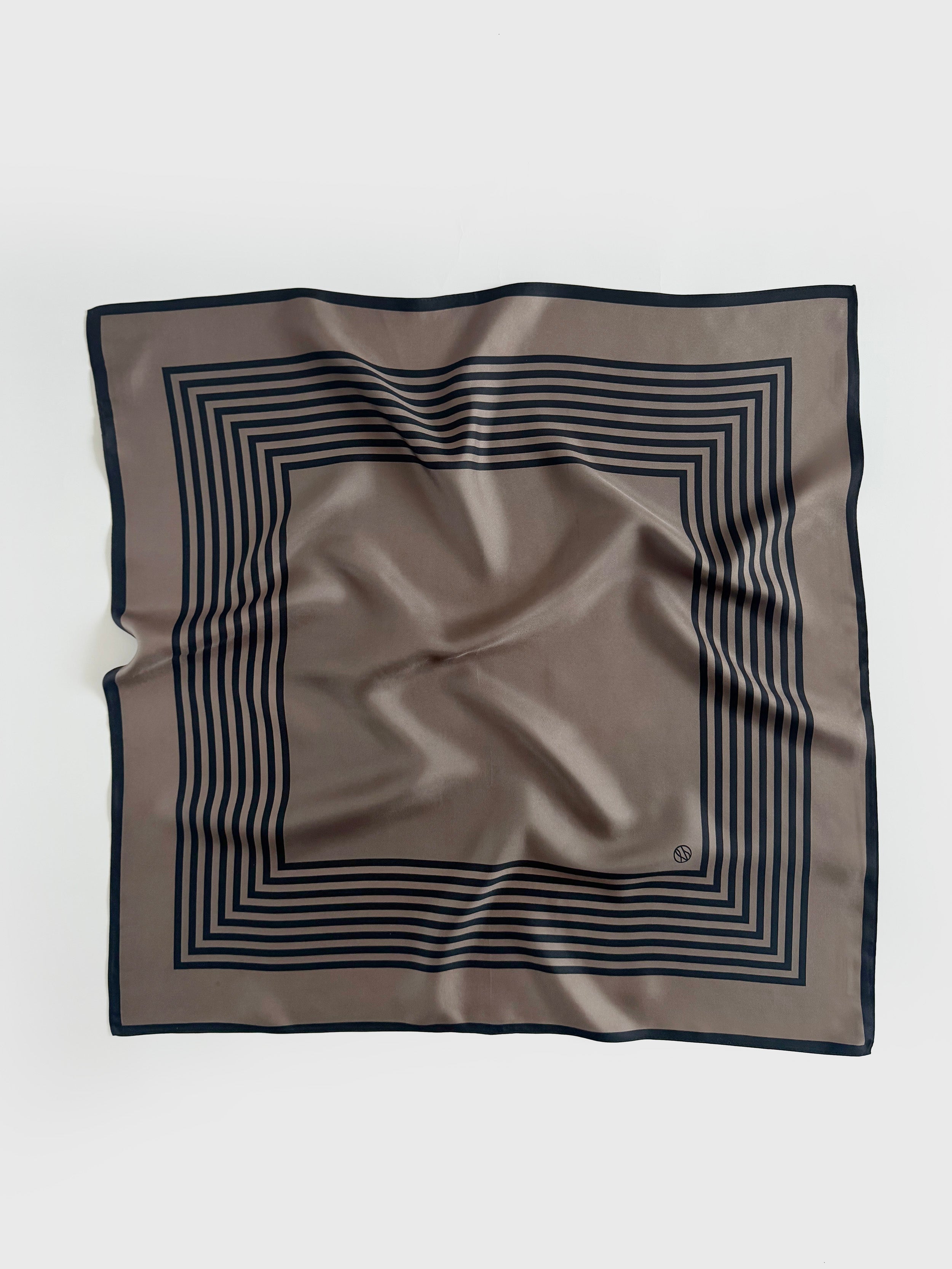 STRIPED SCARF | TAUPE | 65 CM
