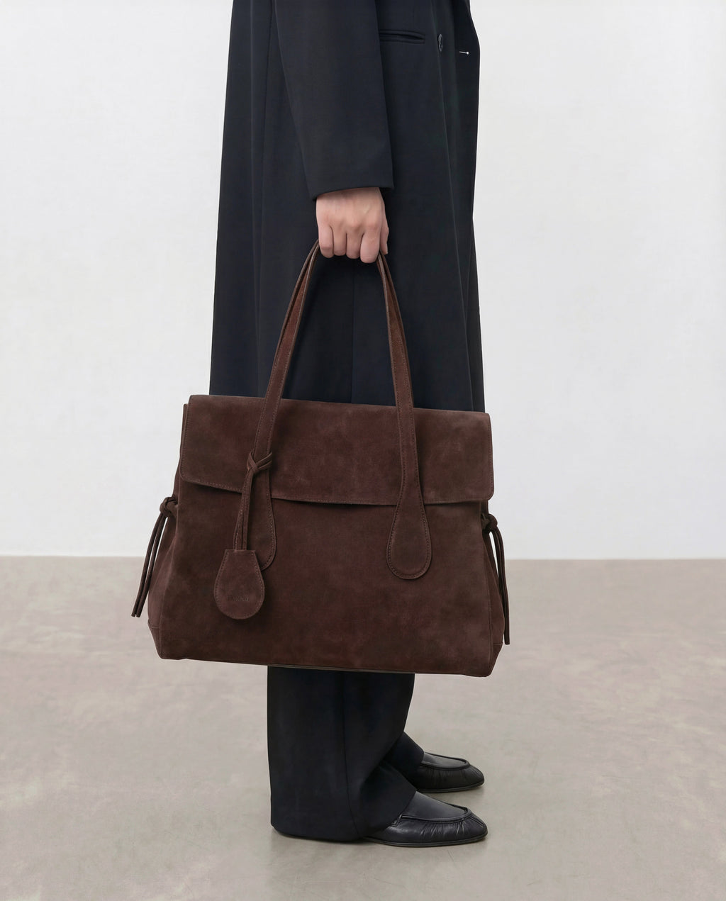 Lydia Tote Bag Suede Chocolate