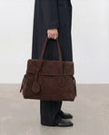 Lydia Tote Bag Suede Chocolate