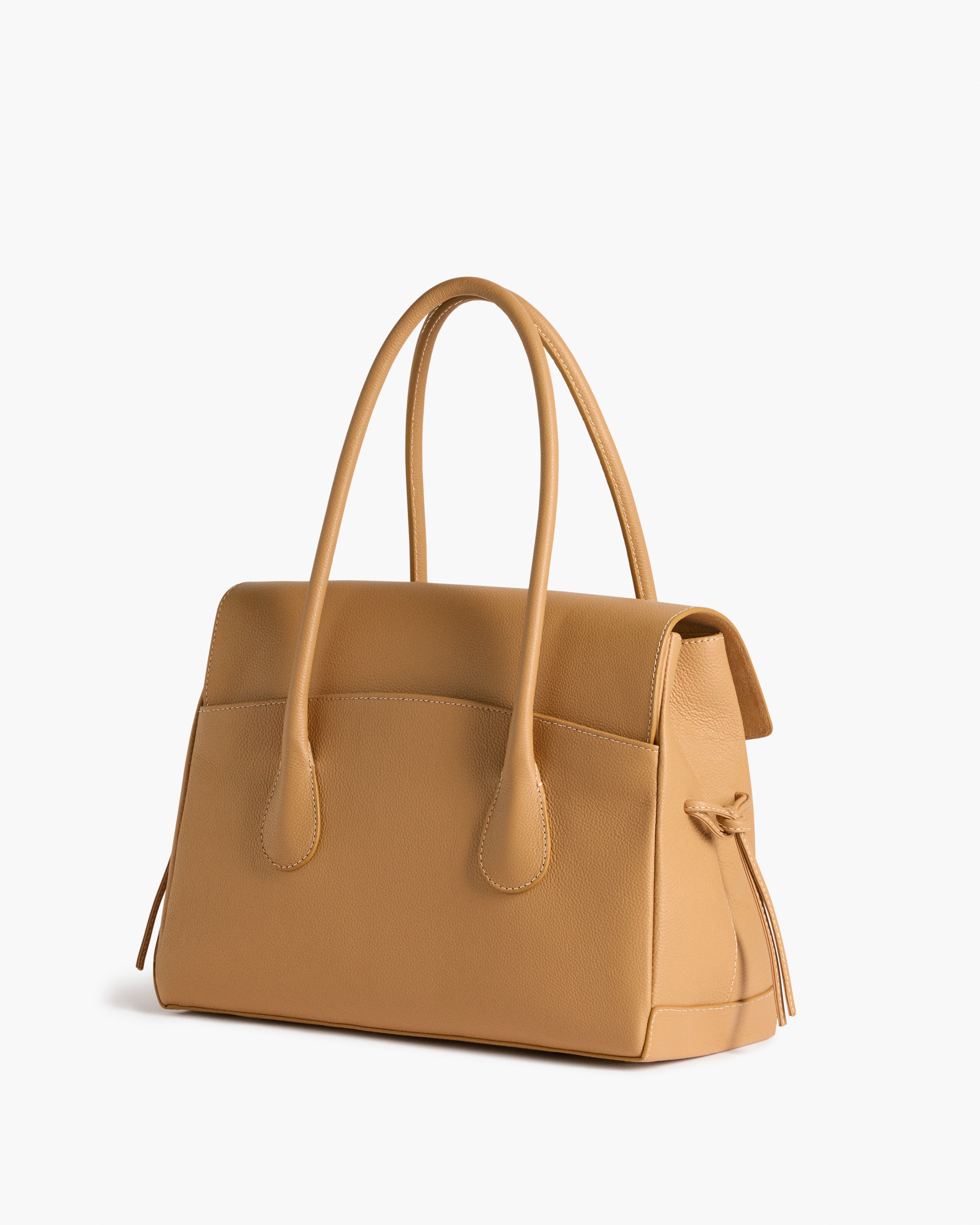 Lydia Tote Bag Grained Leather Cognac