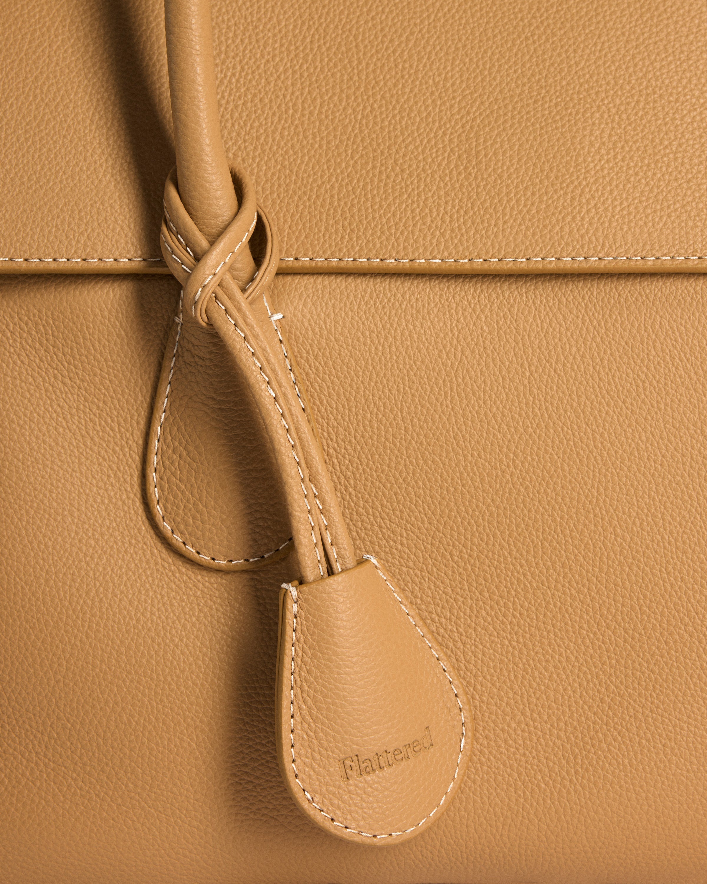 Lydia Tote Bag Grained Leather Cognac