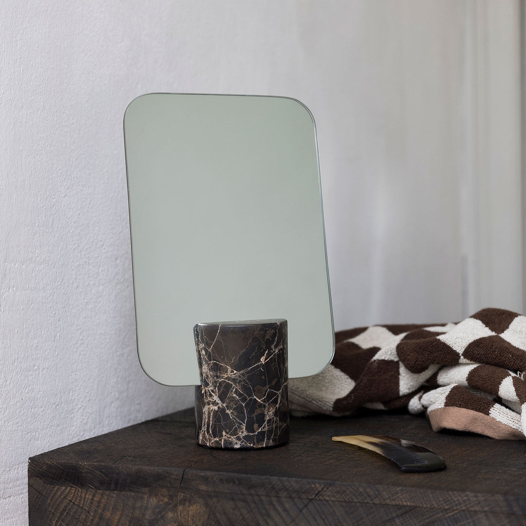 MARBLE mirror, Brown