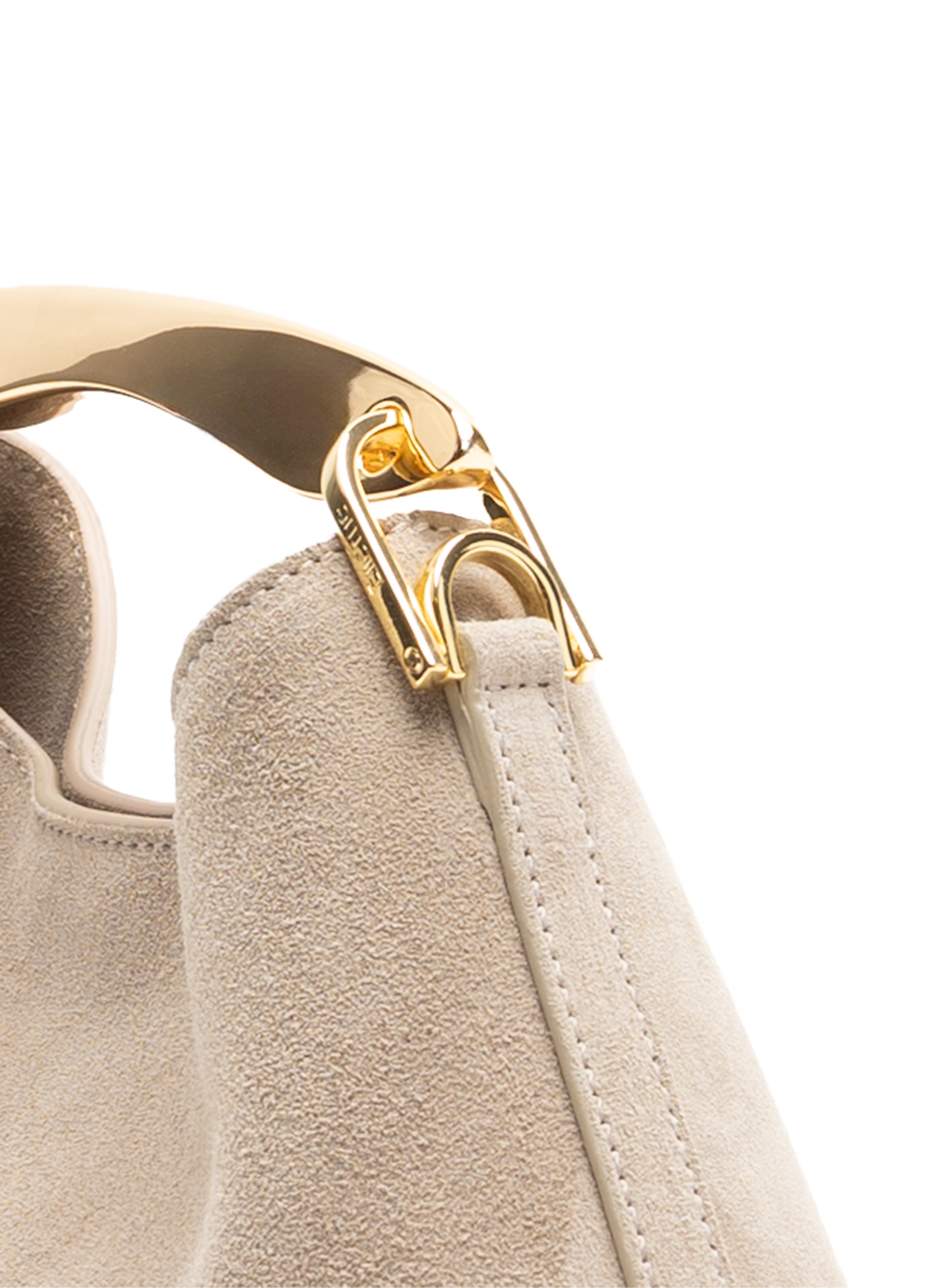 Mini Boomerang Suede Earth - Gold