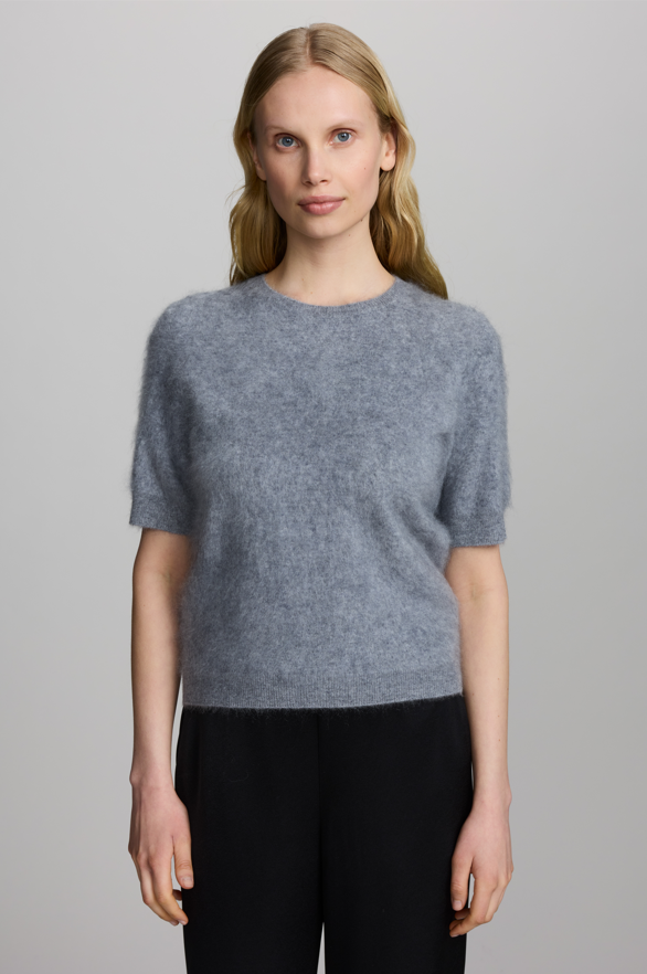 Rivoli short sleeve knit Soft grey, Balmuir