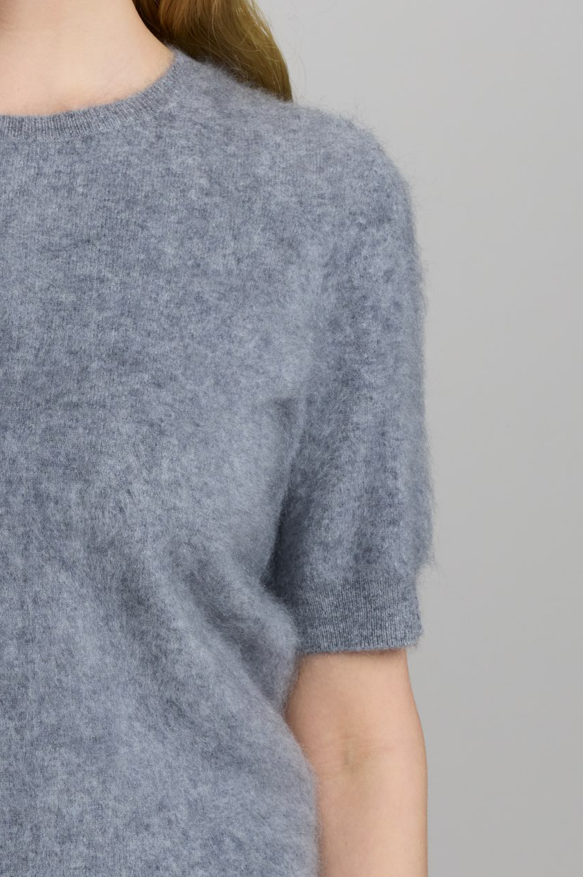 Rivoli short sleeve knit Soft grey, Balmuir