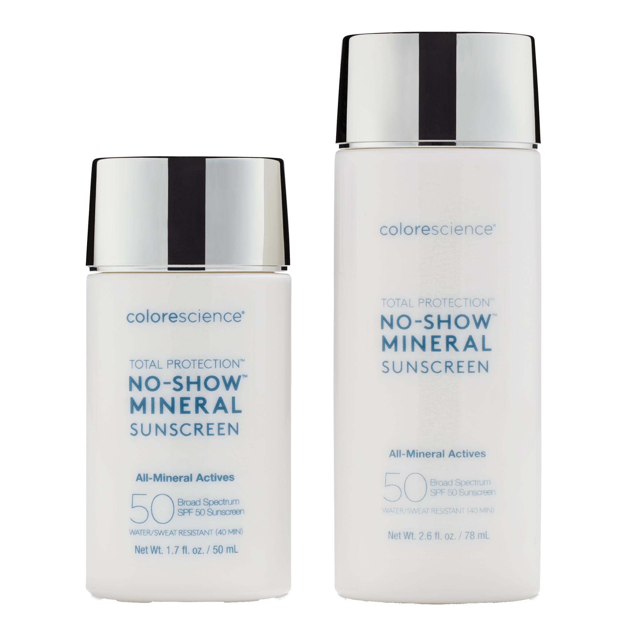Coloresciense, Total Protection™ NO-SHOW MINERAL SUNSCREEN SPF 50 - Fysikaalinen aurinkosuoja 78ml