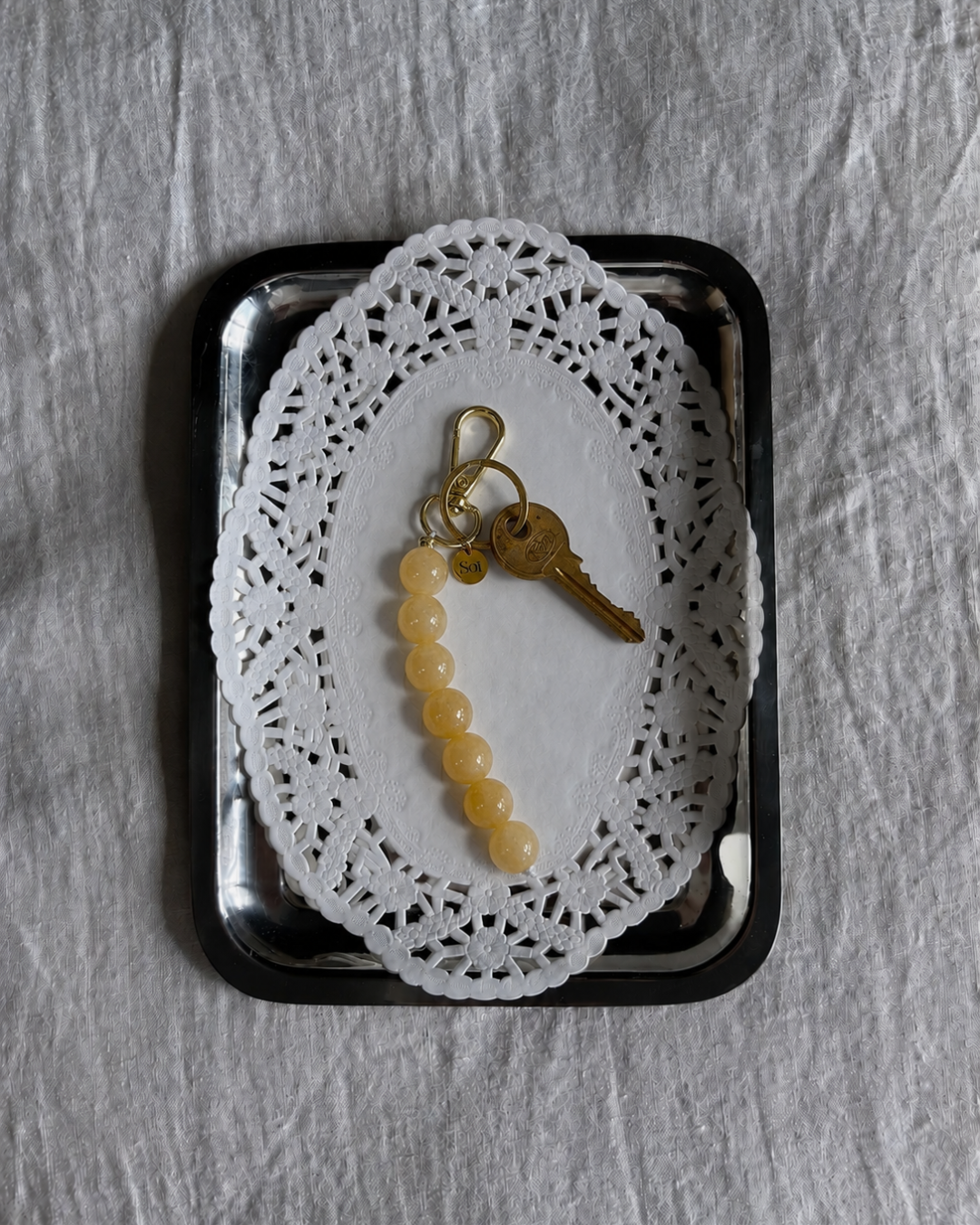 Cali Yellow Jade Keychain