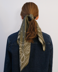 PAISLEY SCARF | OLIVE GREEN | 65 CM