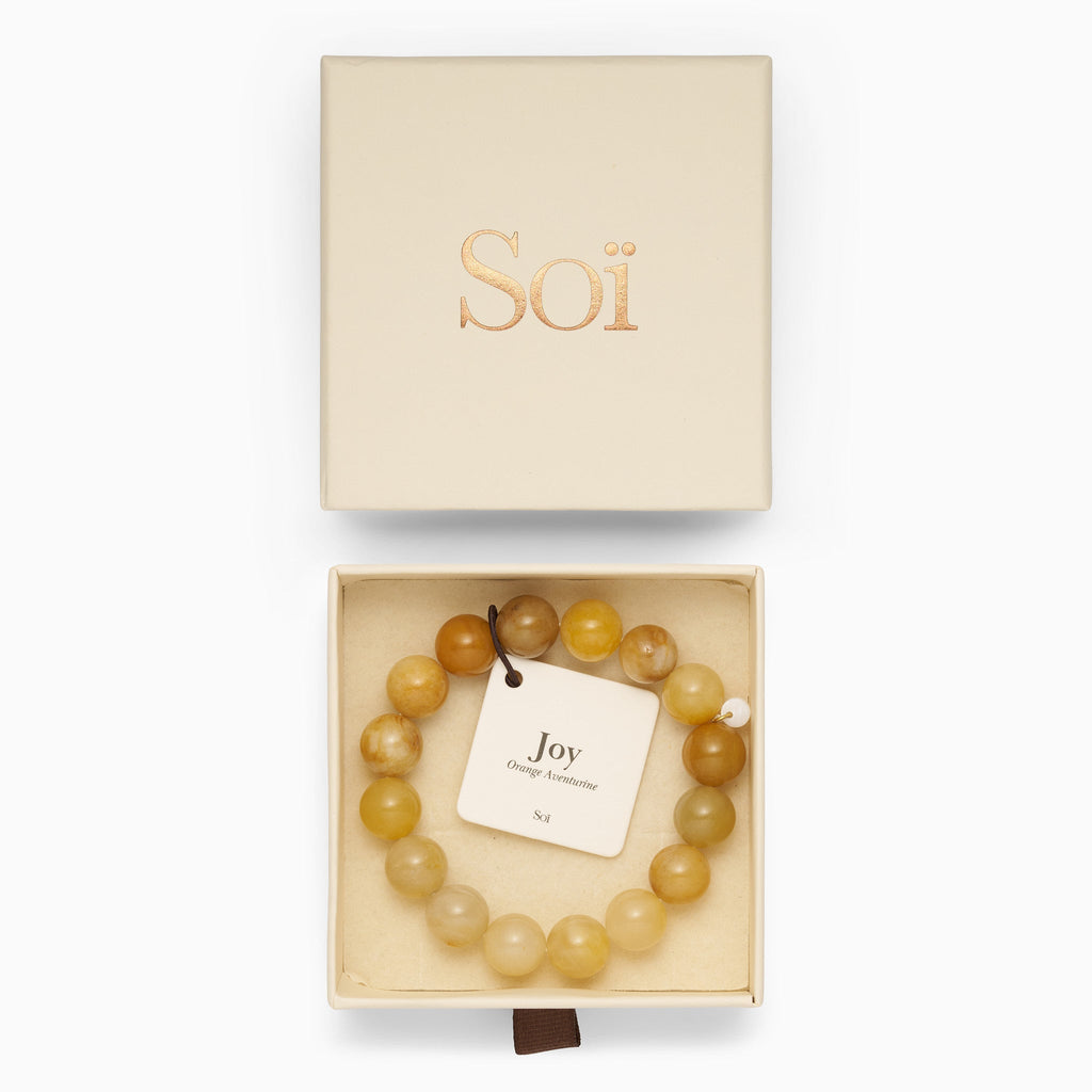 Chunky Orange Aventurine Stretch Bracelet